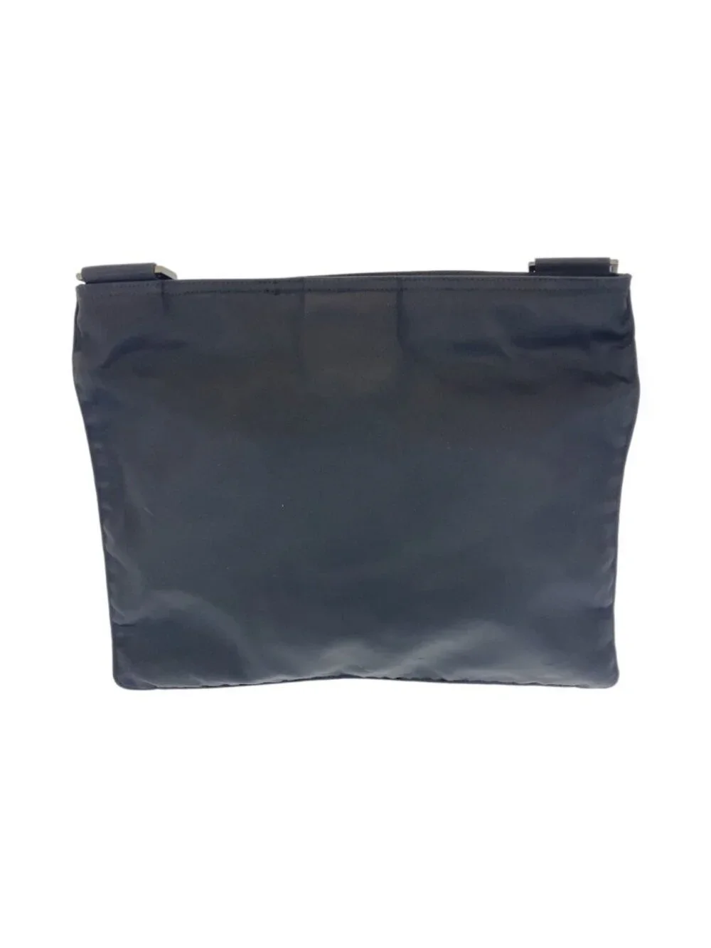 Prada Tessuto Black Silver Nylon Shoulder Bag